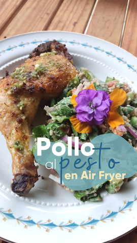 Pollo al Pesto en Air Fryer